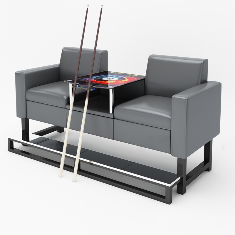 Commerical 2 seat Pool Side Tables and Chairs Cheap Snooker Club billiard Sofa billiard hall Spectator Player Chair For Sales