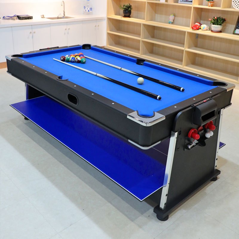 Hot-Selling 7ft Snooker & Billiard Table Air Hockey Ping-Pong Multi Functions Swivel Games 4 in 1 Pool Table