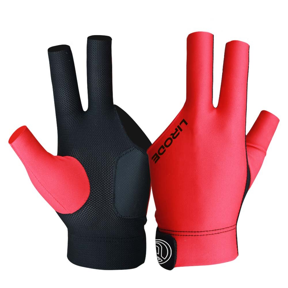 Wholesale High Quality Billiard Cue Gloves Custom Made Factory Wholesale Pool Palyer Three Finger Durable Snooker Gloves