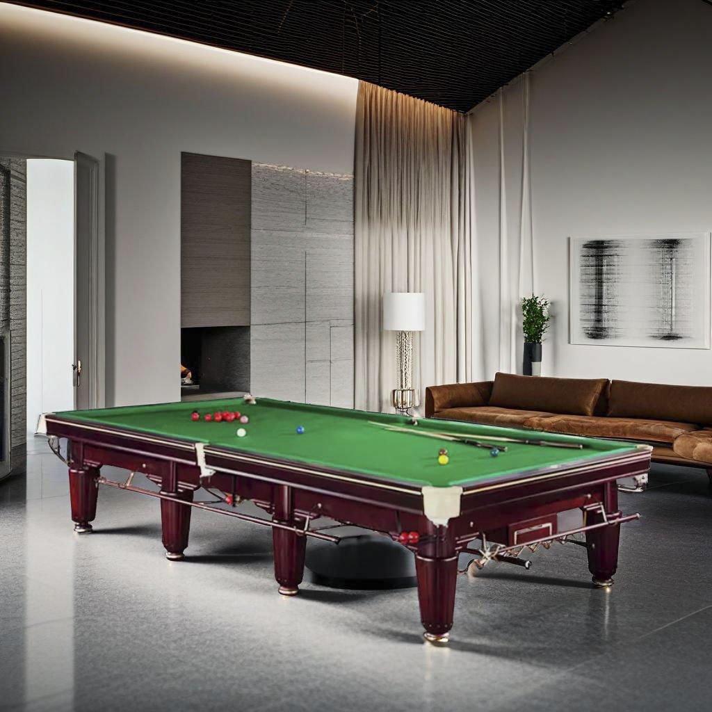 Custom 10ft Indoor English Snooker Table Home Commercial Use Solid Wood Legs Rubber MDF Cushions Standard Sports Snooker Table