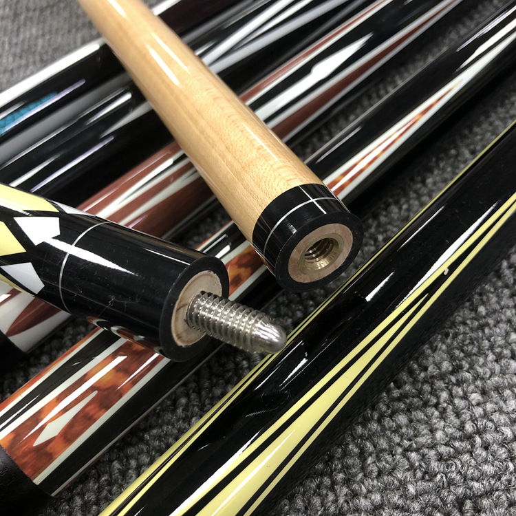 Two-Piece Carbon Fiber Snooker Pool Cue Stick for Sports Use and Billiard Balls