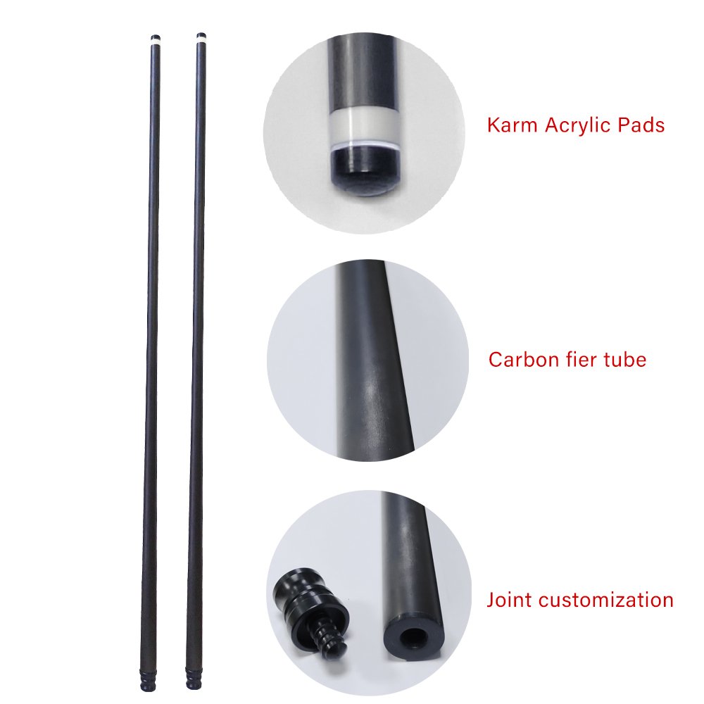 New Wholesale Price Premium Billiard 1/2 Piece Carbon Fiber Shaft Maple Wood Butt Pool Cue