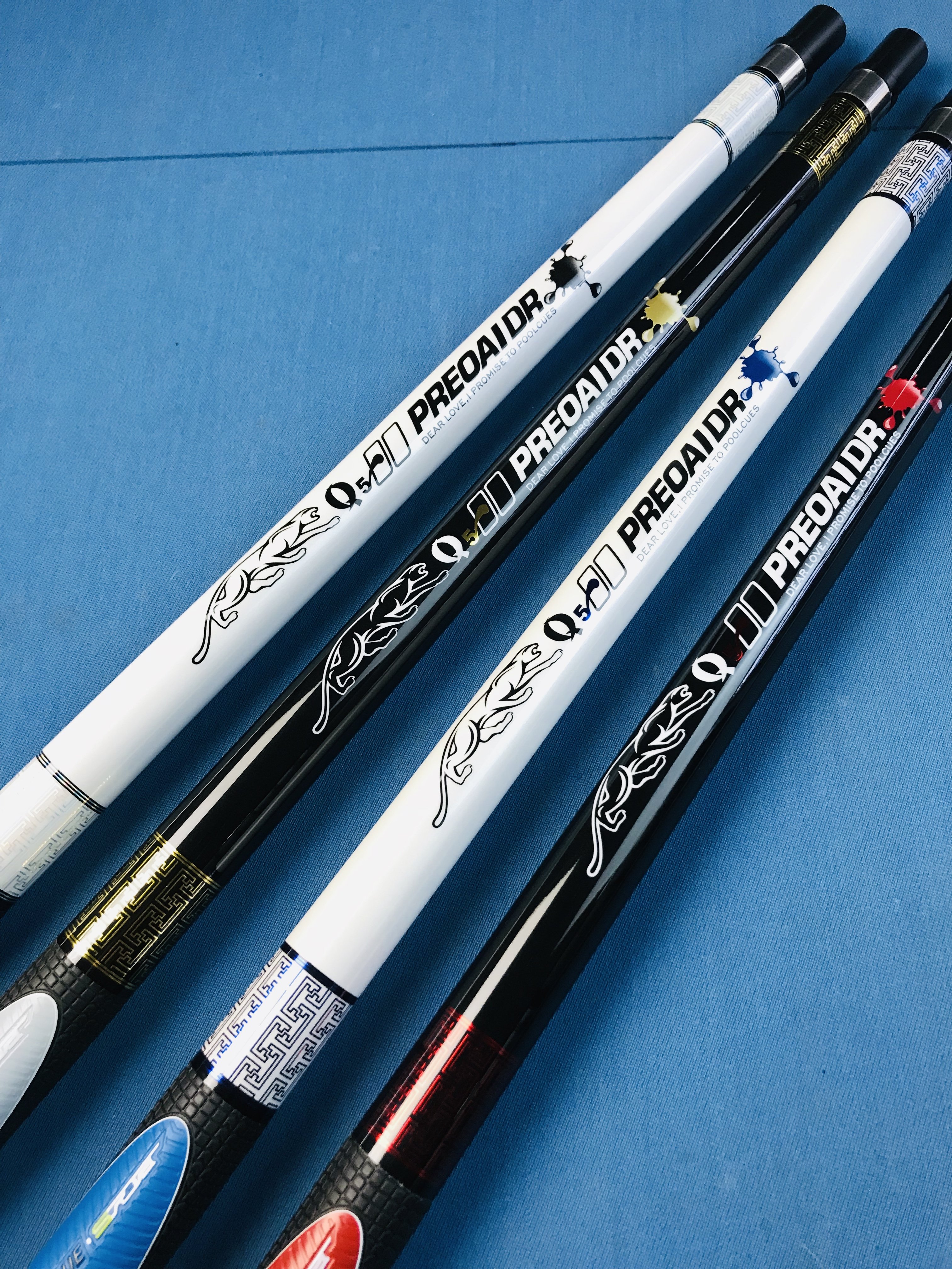NAIPNI JMCA Leather Grip Quick Joint 1/2 Joint Billiard Pool Cue