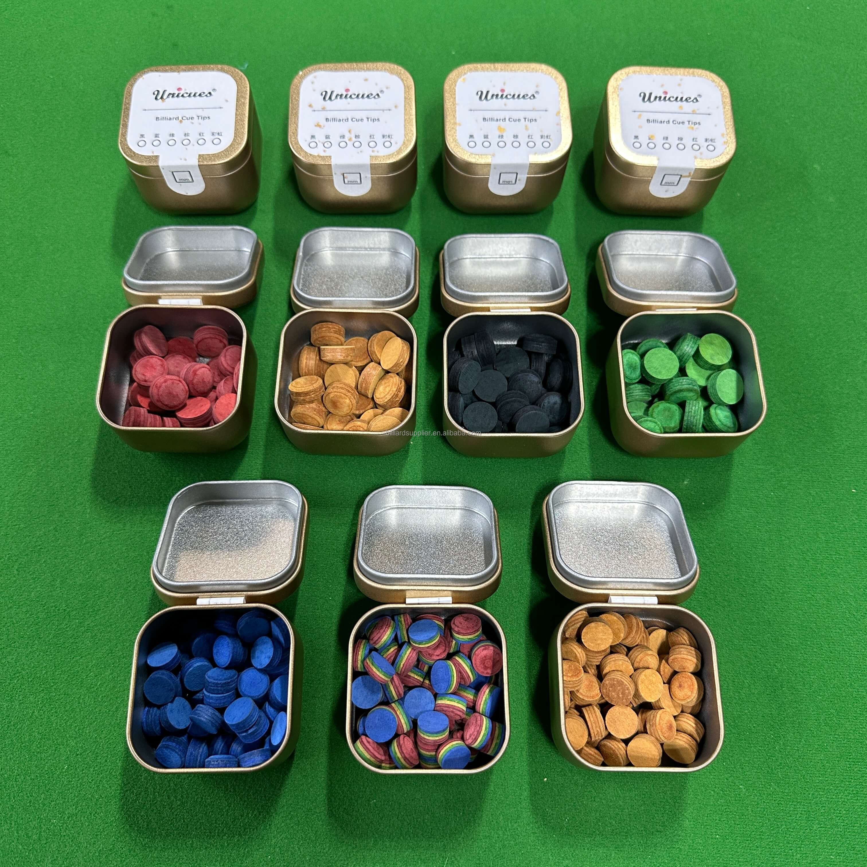 billiard pool cue snooker cue accessories break tip of cow skin firbeglass phenolic leather pigskin multilayers tip SS/S/M/H