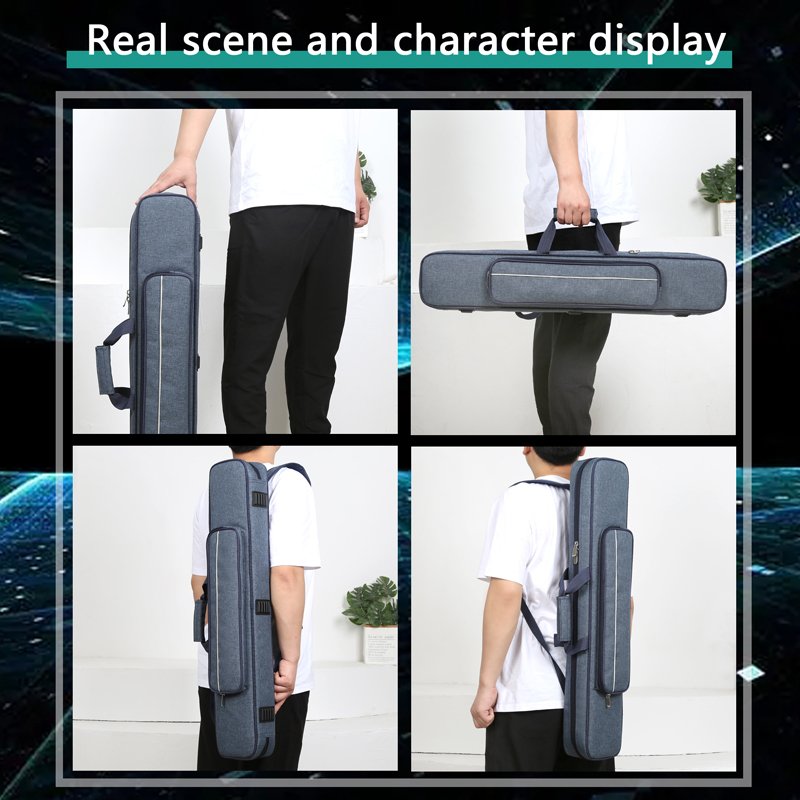 1/2 Split Canvas Cue Bag with 8 Holes 4 Butt 4 Shaft Billiard Pool Cue Case Snooker & Billiard Accessories Wholesale