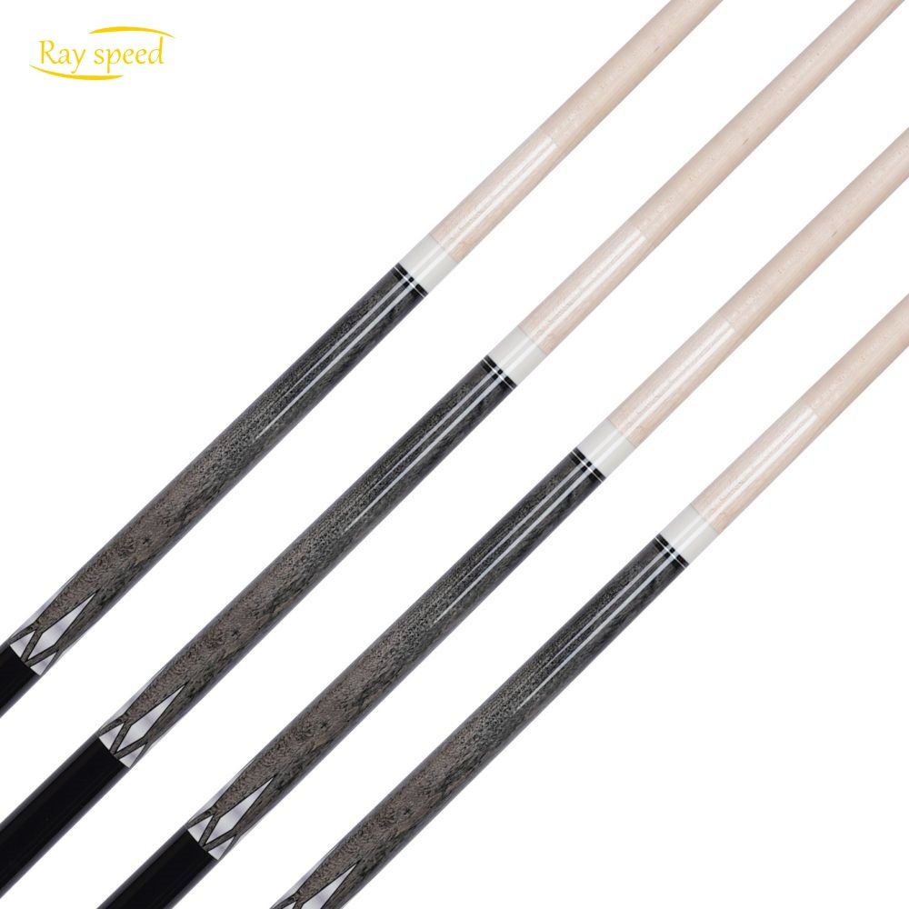 Rayspeed Cue High Quality Sticker Carom Pool Cue Hard Maple Shaft Wood Joint 11.8 mm Tip SIze 1/2 Split Cue 142 cm