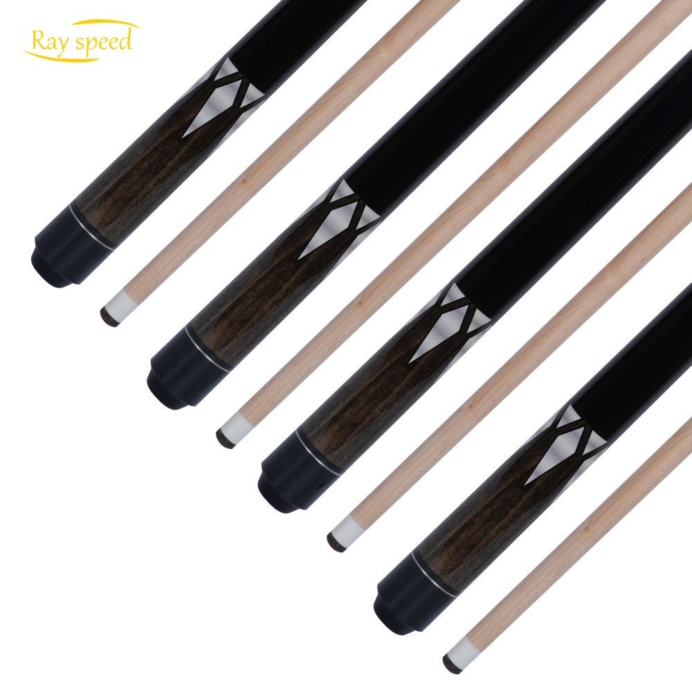 Rayspeed Cue High Quality Sticker Carom Pool Cue Hard Maple Shaft Wood Joint 11.8 mm Tip SIze 1/2 Split Cue 142 cm