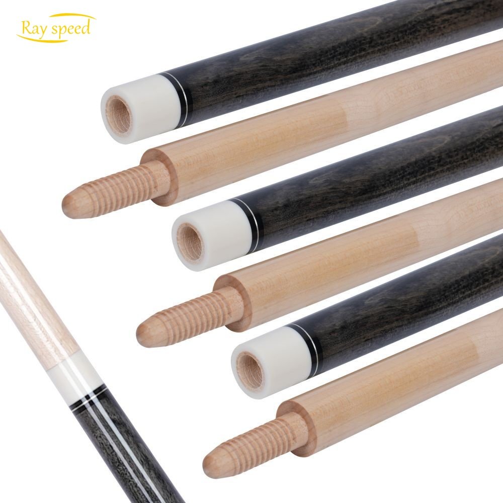 Rayspeed Cue High Quality Sticker Carom Pool Cue Hard Maple Shaft Wood Joint 11.8 mm Tip SIze 1/2 Split Cue 142 cm