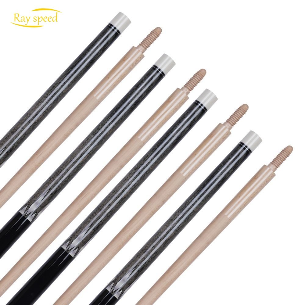 Rayspeed Cue High Quality Sticker Carom Pool Cue Hard Maple Shaft Wood Joint 11.8 mm Tip SIze 1/2 Split Cue 142 cm