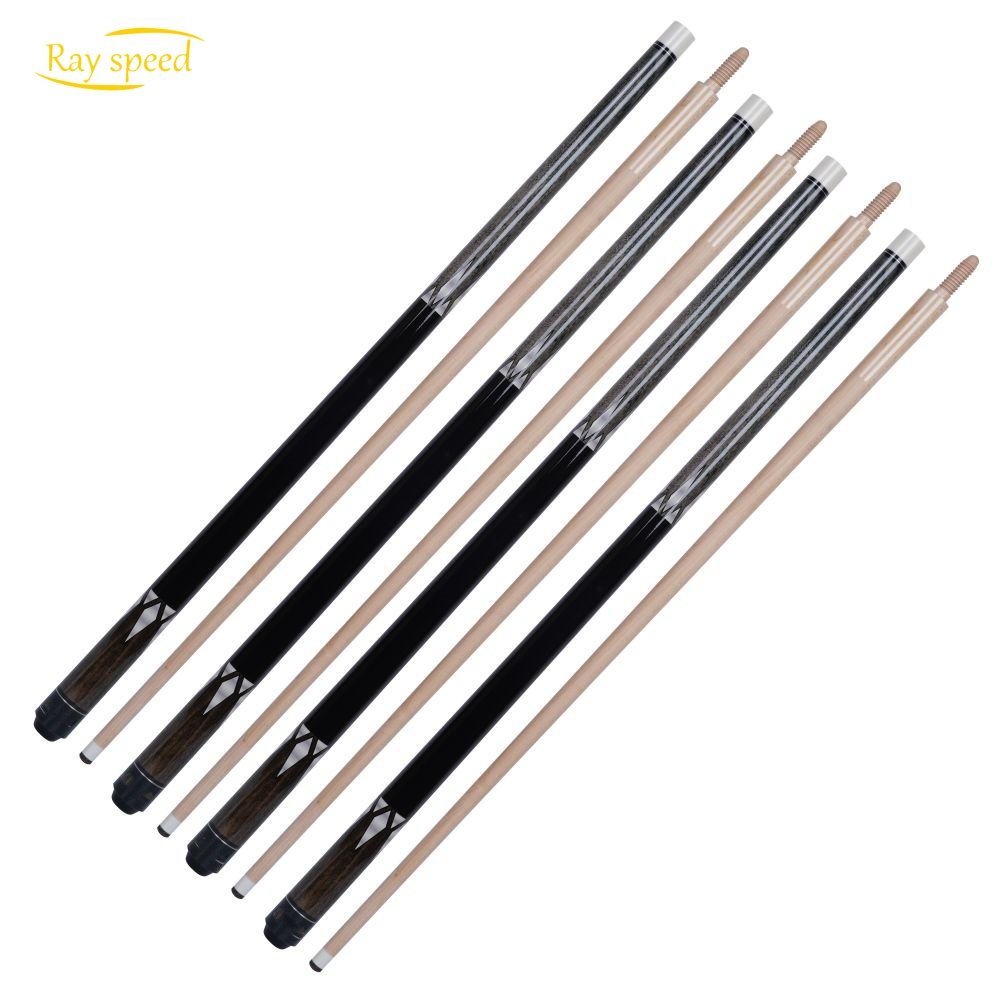 Rayspeed Cue High Quality Sticker Carom Pool Cue Hard Maple Shaft Wood Joint 11.8 mm Tip SIze 1/2 Split Cue 142 cm