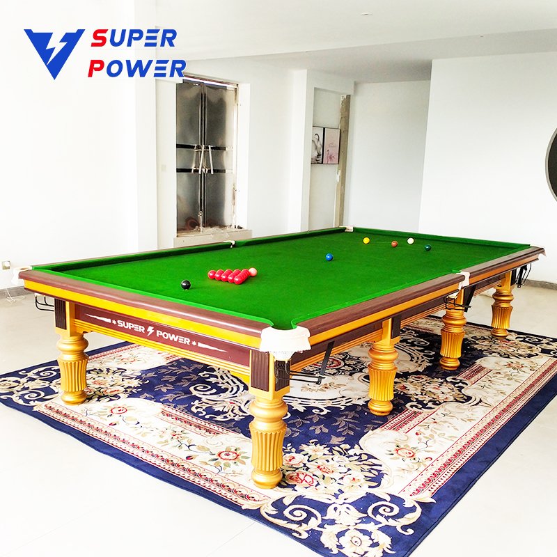 The Chinese billiard factory manufactures high quality snooker tables to play on