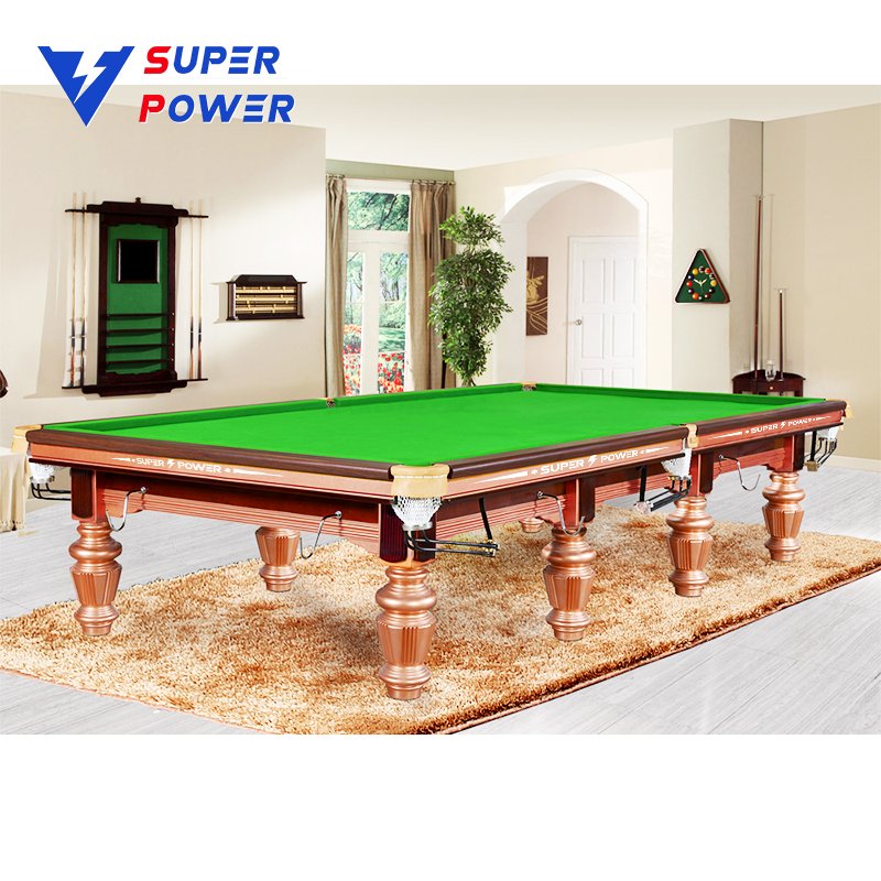 The Chinese billiard factory manufactures high quality snooker tables to play on