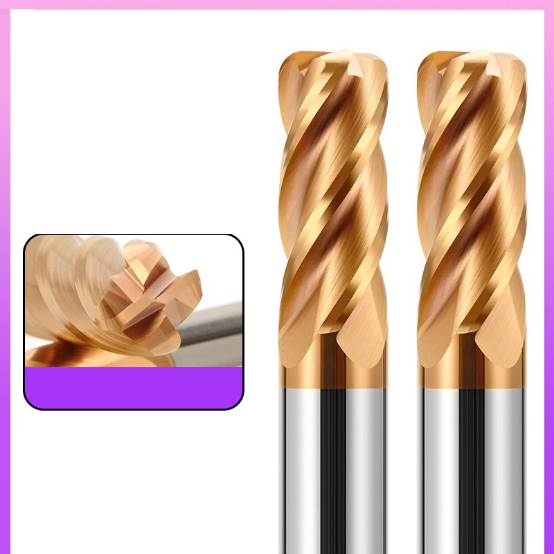 Hrc55 Carbide Ball Nose Endmill 2 Flute Carbide Cutter End Mill Bits High Speed Cutting End Mill Tools