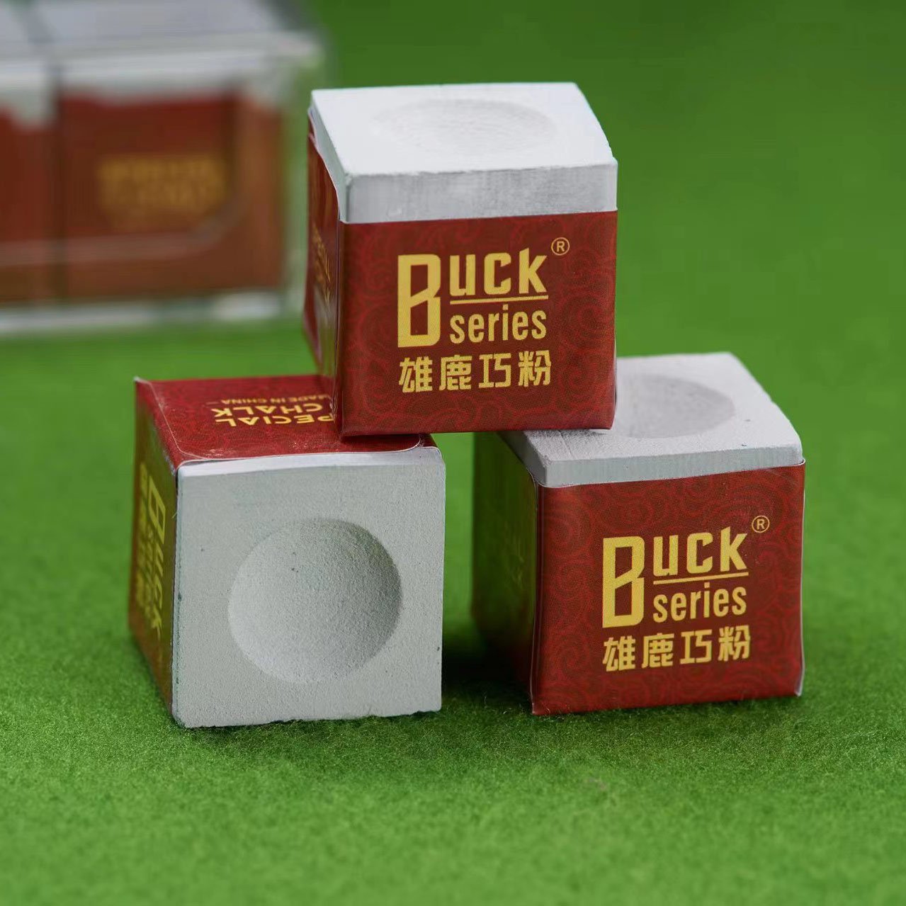 Hot Sell Buck Chalk Billiard Pool Snooker Cue Tip Chalk 2pcs /Box