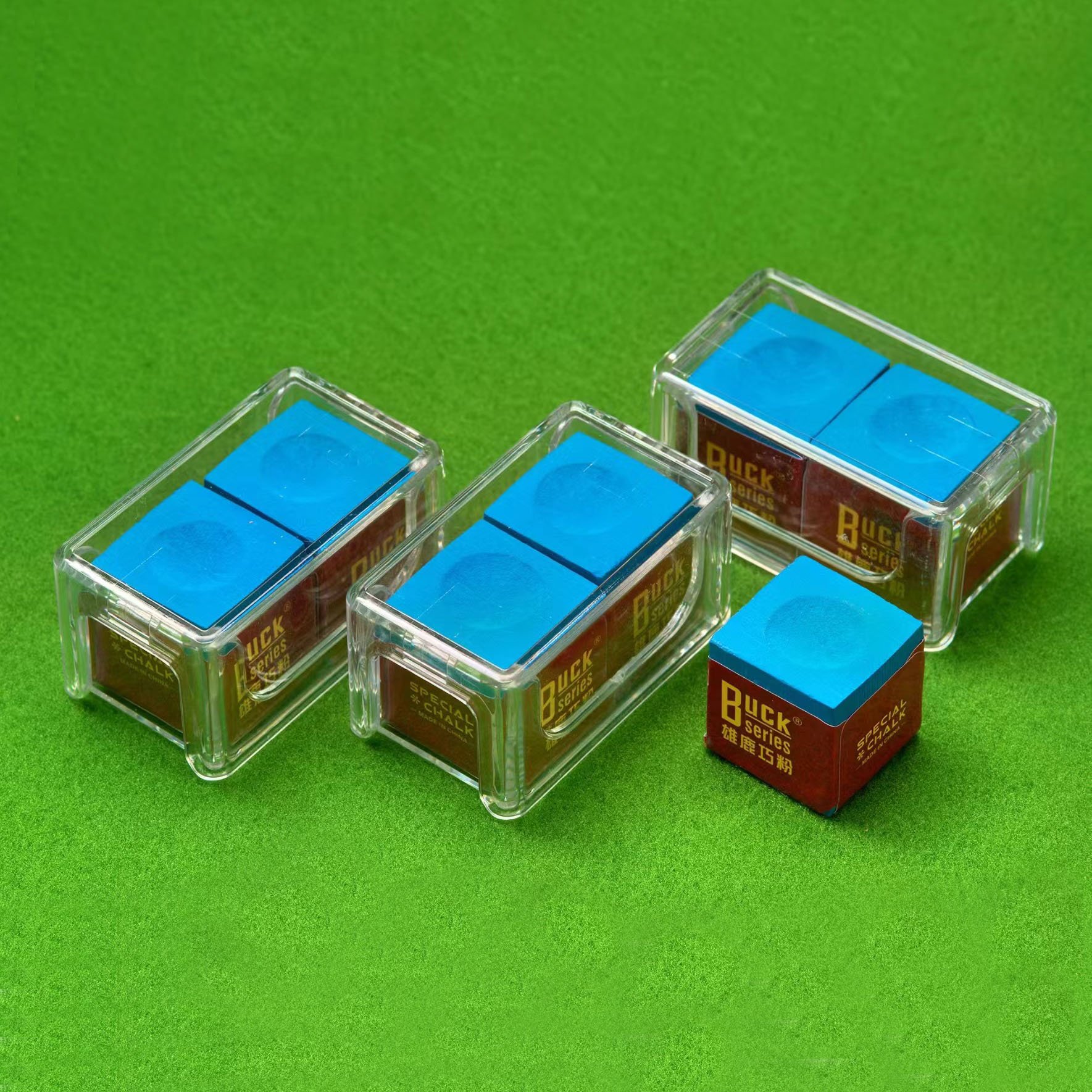 Hot Sell Buck Chalk Billiard Pool Snooker Cue Tip Chalk 2pcs /Box