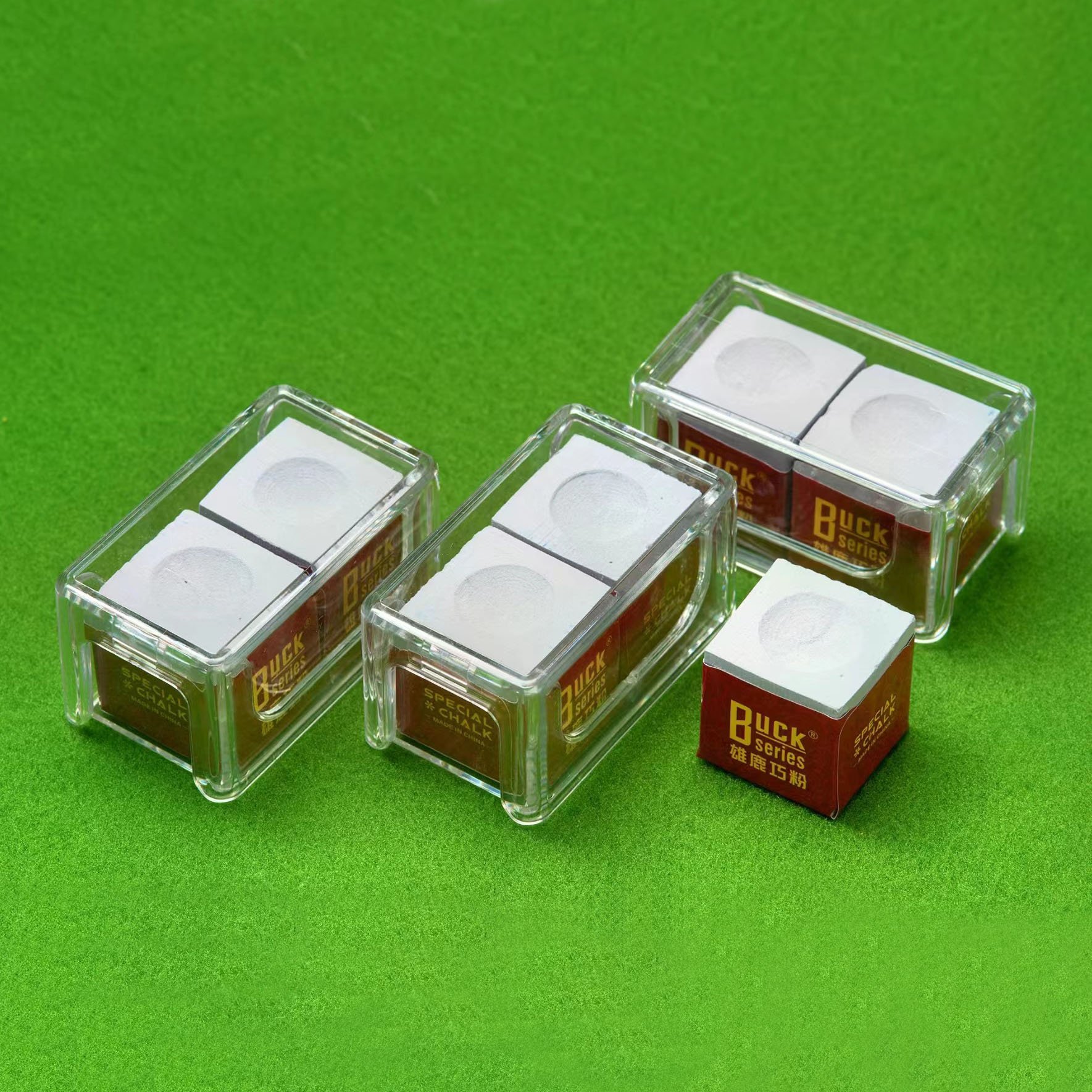 Hot Sell Buck Chalk Billiard Pool Snooker Cue Tip Chalk 2pcs /Box