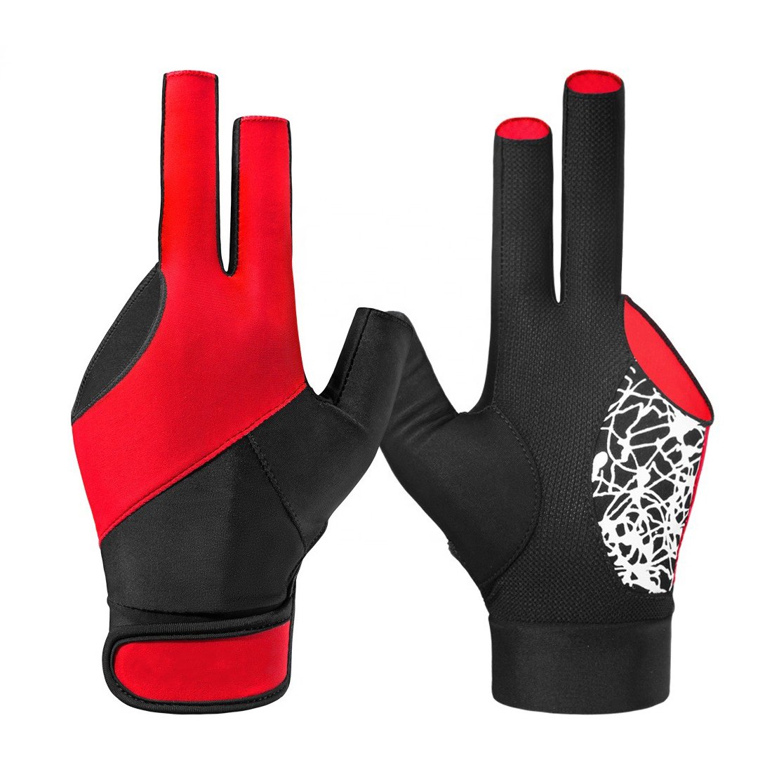 High Quality Customized Breathable Non-Slip 3 Finger Billiard Gloves Resistant Billiard Snooker Gloves At Reasonable Prices