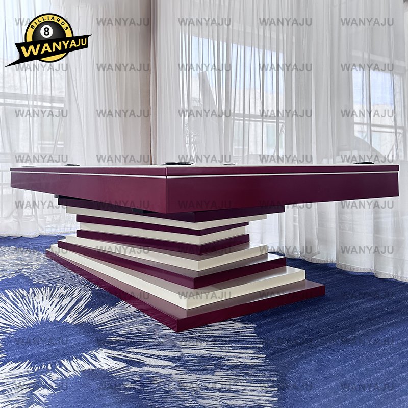 2024 Wanyaju high-end modern style luxury snooker billiard tables 9ft 8ft 7ft size solid wood and slate pool table for sale