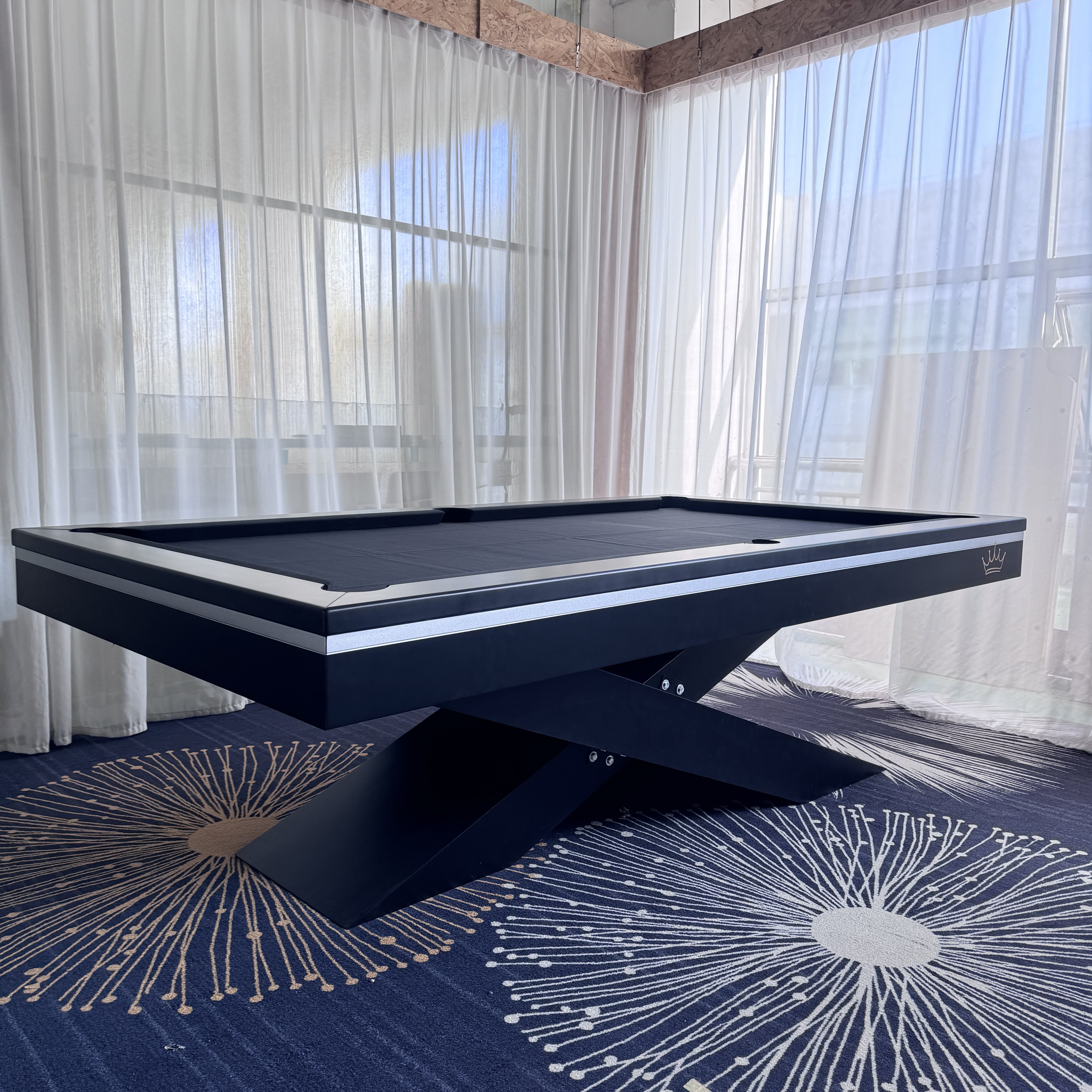 2024 Wanyaju high-end modern style luxury snooker billiard tables 9ft 8ft 7ft size solid wood and slate pool table for sale