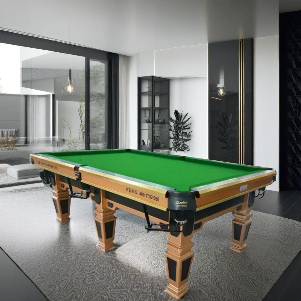 Golden Chinese style black eight high aesthetic table tennis tablehome indoor competition table, steel warehouse, bluestone slab