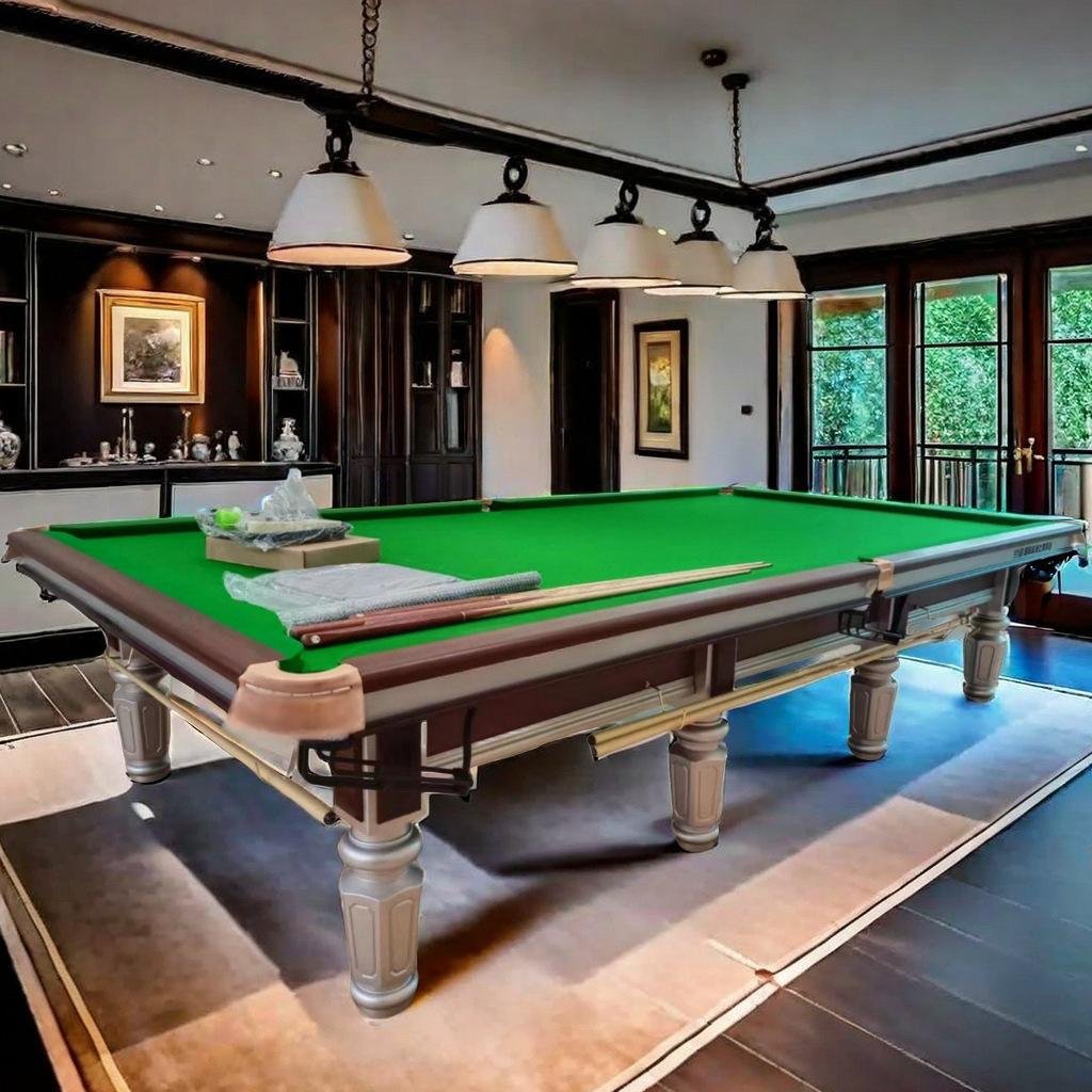 Premium Durable Solid Wood Slate Russian Pyramid Pool Table and 12ft Billiard Table