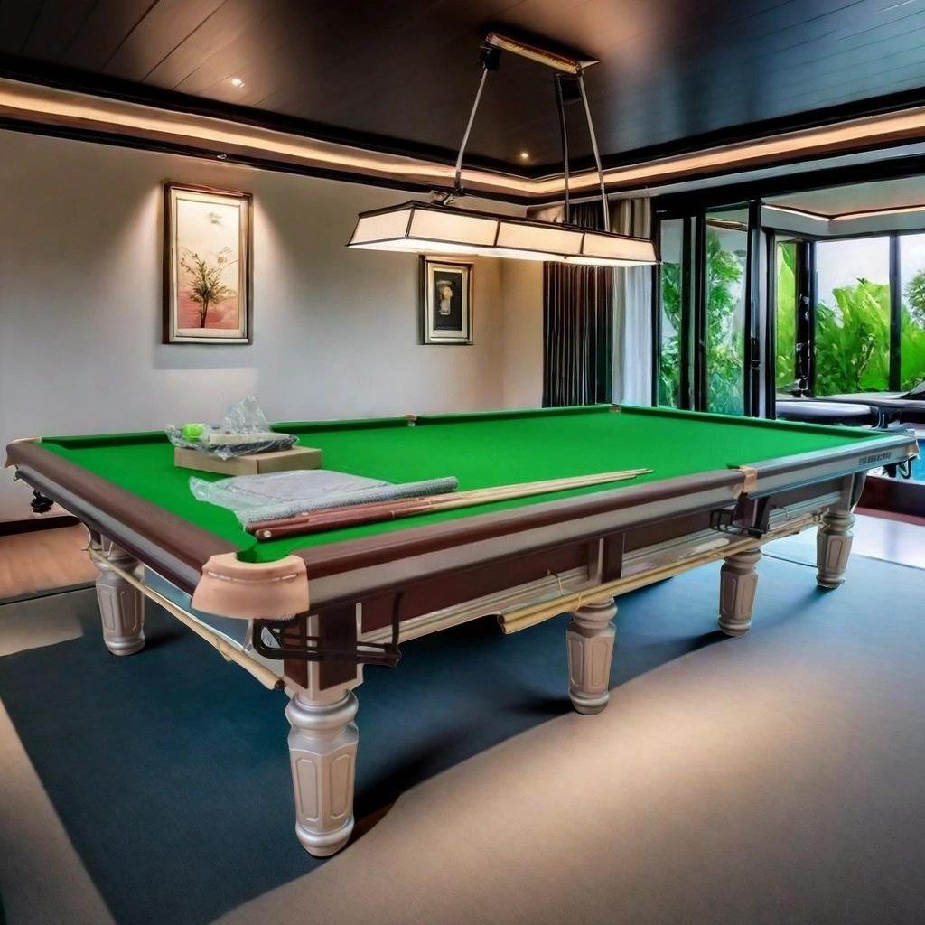 Premium Durable Solid Wood Slate Russian Pyramid Pool Table and 12ft Billiard Table