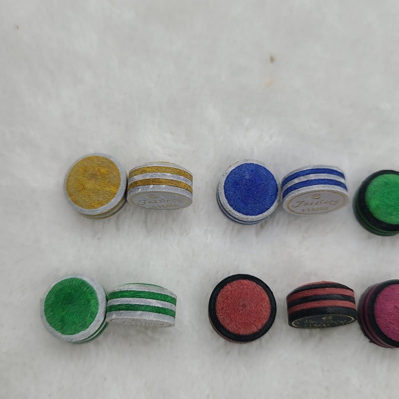 Jassinry New colorful 11mm-14mm Pool cue tips 6layers pigskin free hardness billiard sticks snooker tips Billiard accessories