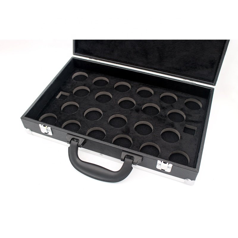 22 Balls Billiard Snooker Ball Storage Box Pool Ball Aluminum Billiards Case with Carry Handle