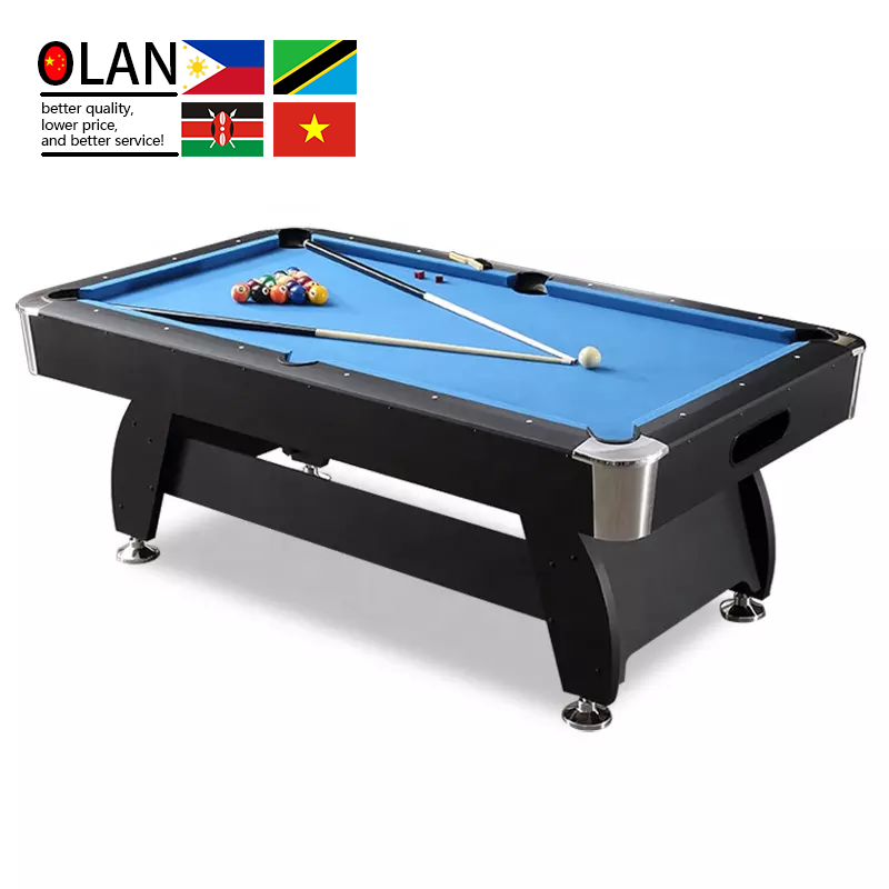 2024 Popular Marble Pool Table Cheap Modern 7ft 8ft 9ft Billiards Table Automatic Ball Returns Rubber