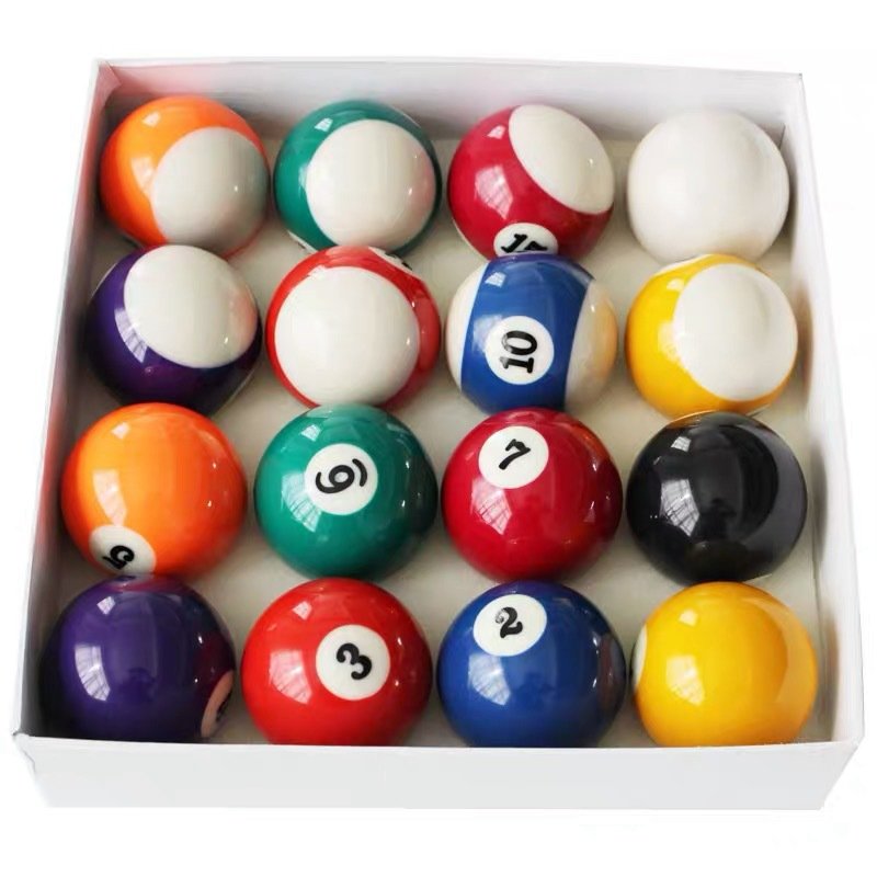 Superior Quality Resin Material 57.2MM Billiard Pool Ball 16pcs/set Black Box