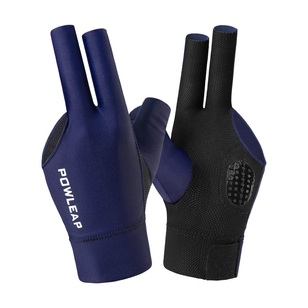 Custom Grey 3-finger Fingerless Durable Non-slip Soft Snooker Gloves for Professional Table Players for Snooker Billiard Balls