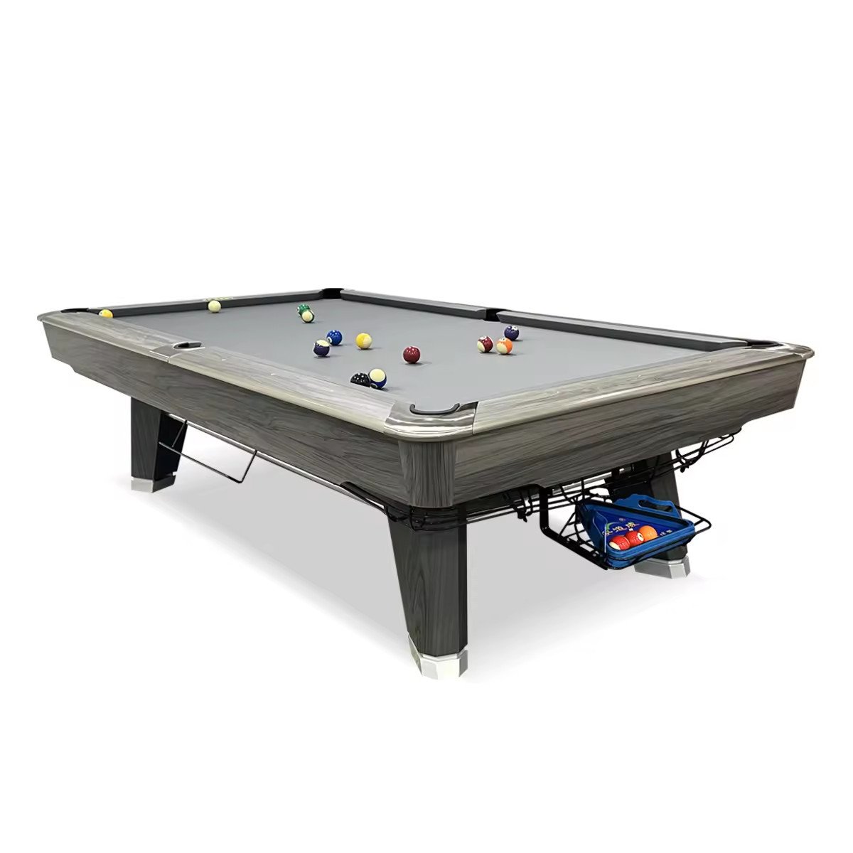 2024 Hot sale cheap Modern Home commercial grey pool table 7 8 9 12ft snooker table, MDF made of marble slab pool table sale