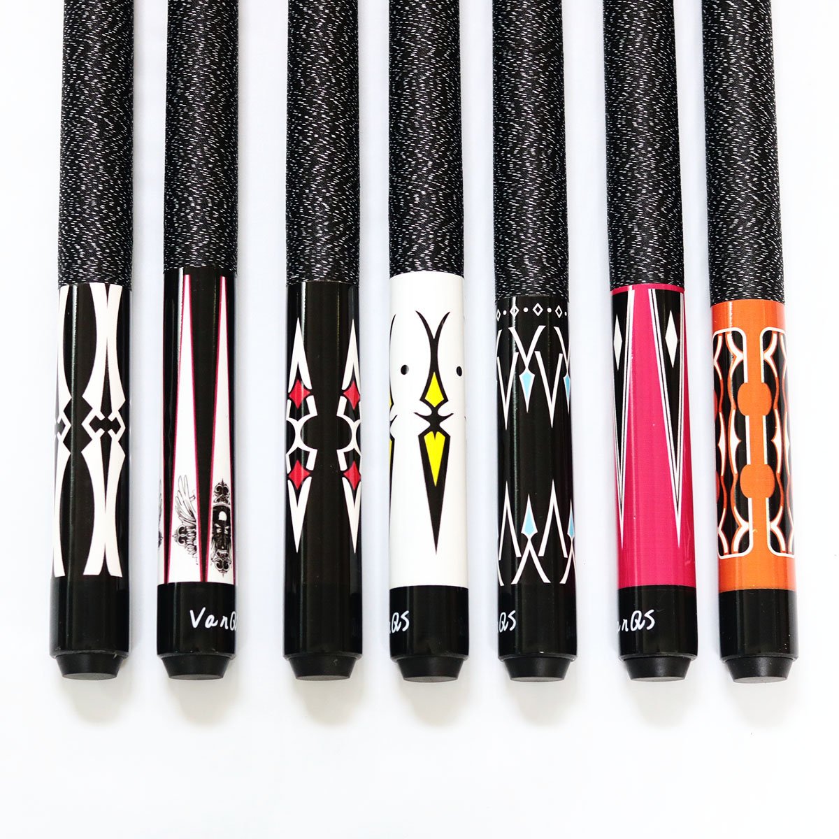 Factory Sell 1/2-pc Nine-ball Pool Billiard Cue with Different Decal 57inch Billiard Que Sticks