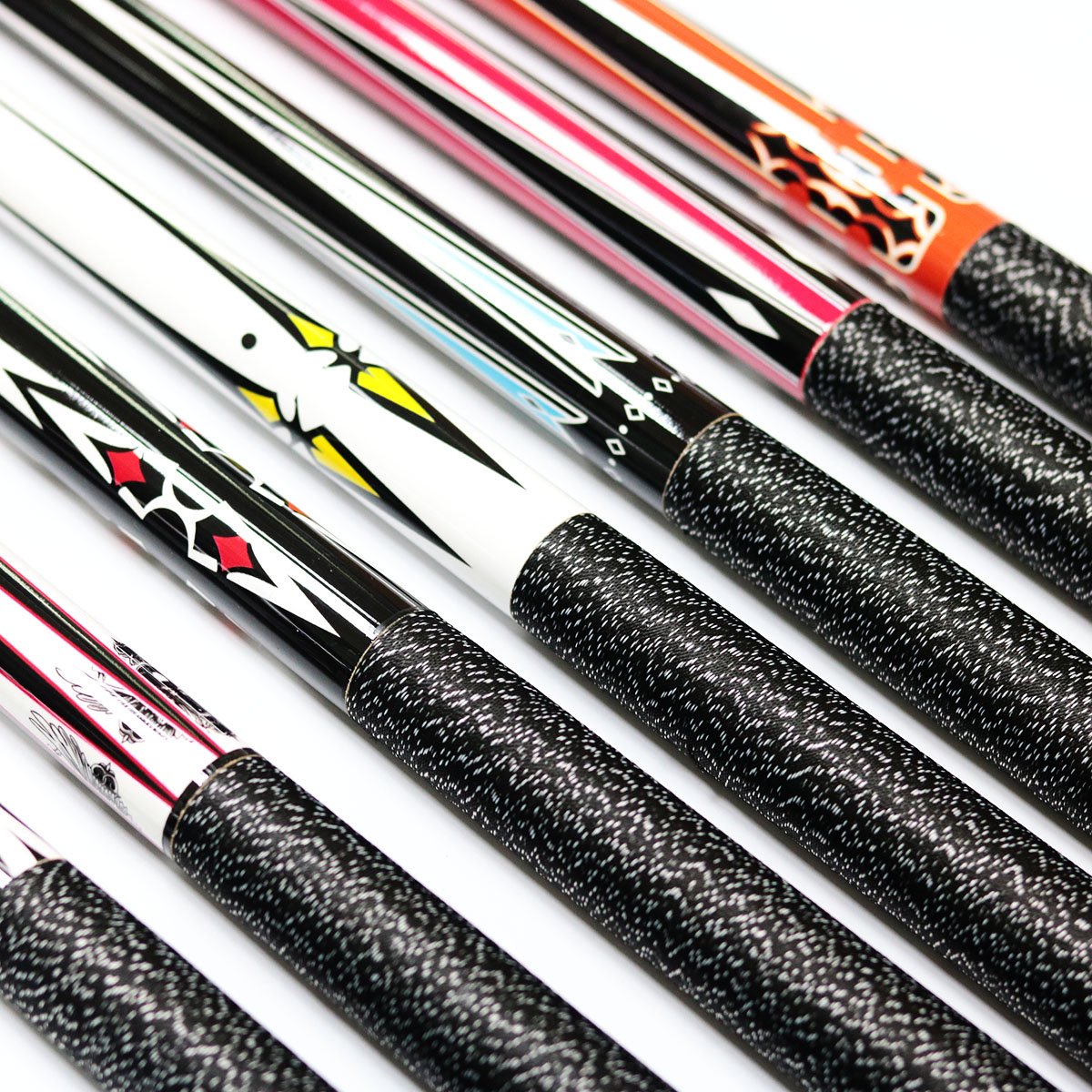 Factory Sell 1/2-pc Nine-ball Pool Billiard Cue with Different Decal 57inch Billiard Que Sticks