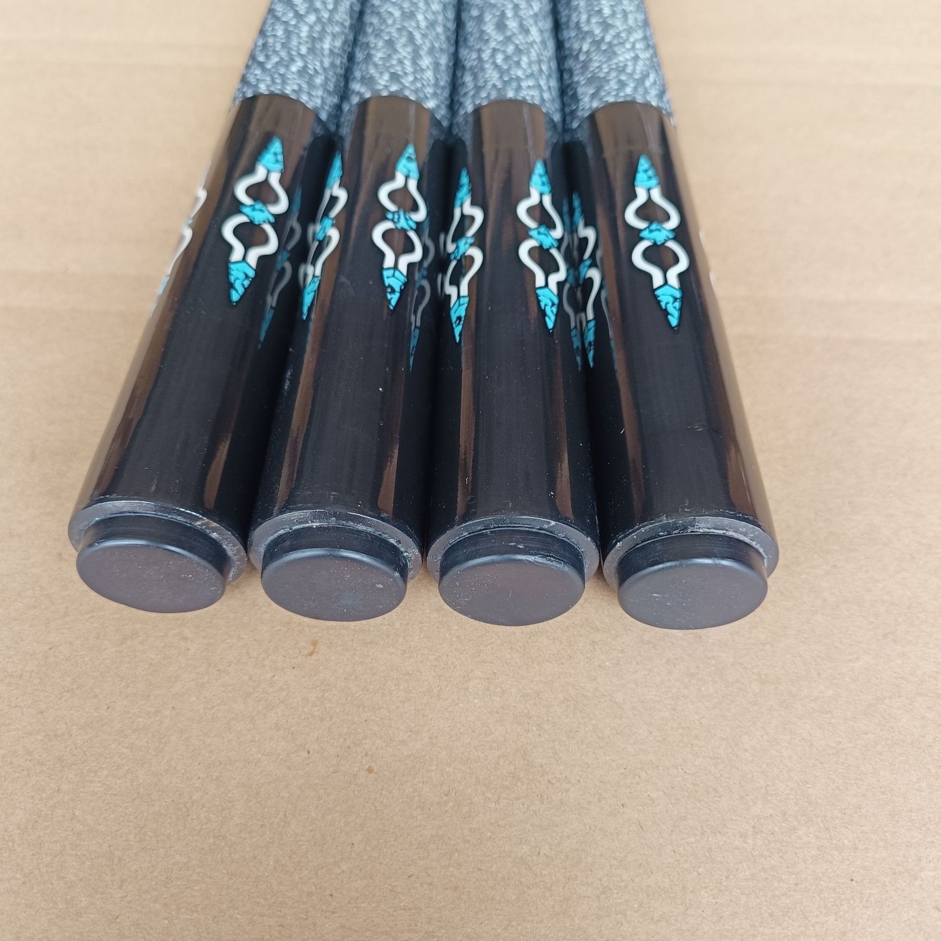 Economic 57inch 1/2 Center Joint Snooker Cue Stick Stainless Steel with Ebony Butt Sleeve Carom Cue Model for Sale