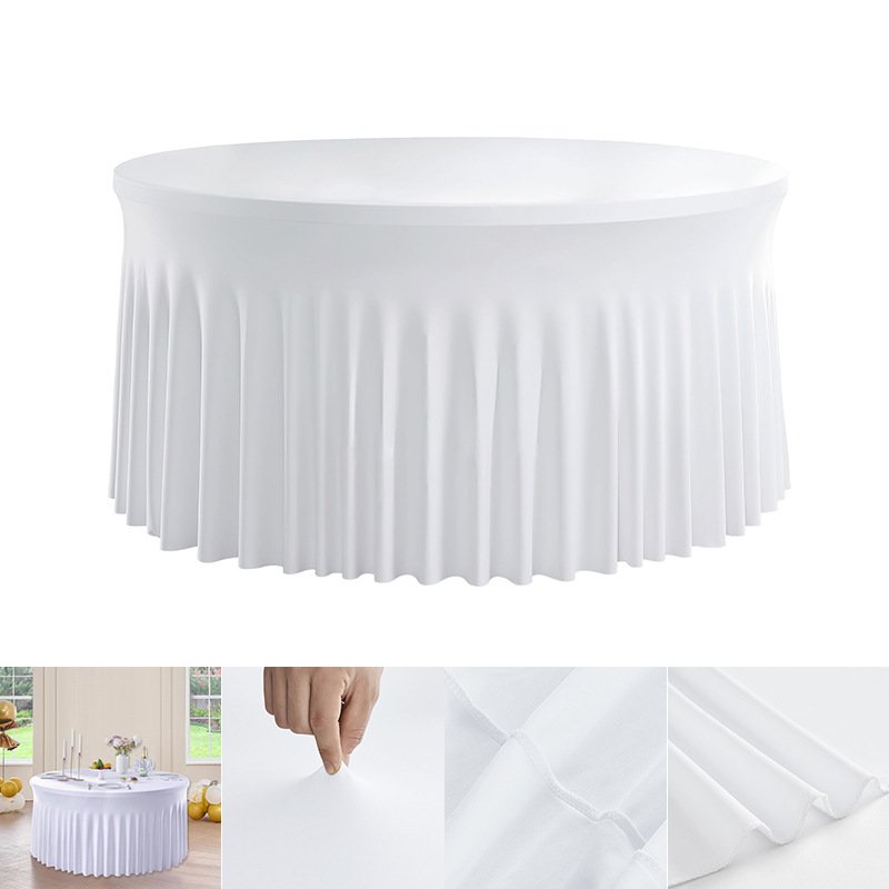 Wholesale Round Tablecloth Washable Polyester Fabric Bulk Linen Tablecloths Round Table Cover Table Cloths for Events