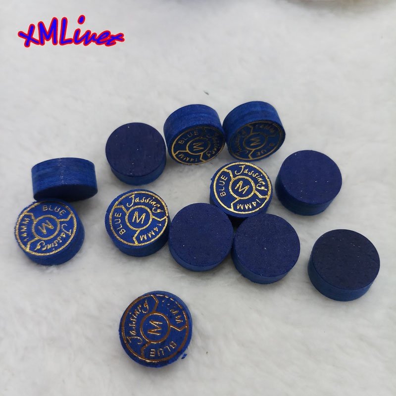 New Customized Dark Blue Pool cue tips 14mm M hardness Snooker Cue Tip 6 layers Billiard Cue Tip billiard accessories