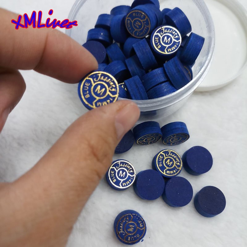 New Customized Dark Blue Pool cue tips 14mm M hardness Snooker Cue Tip 6 layers Billiard Cue Tip billiard accessories