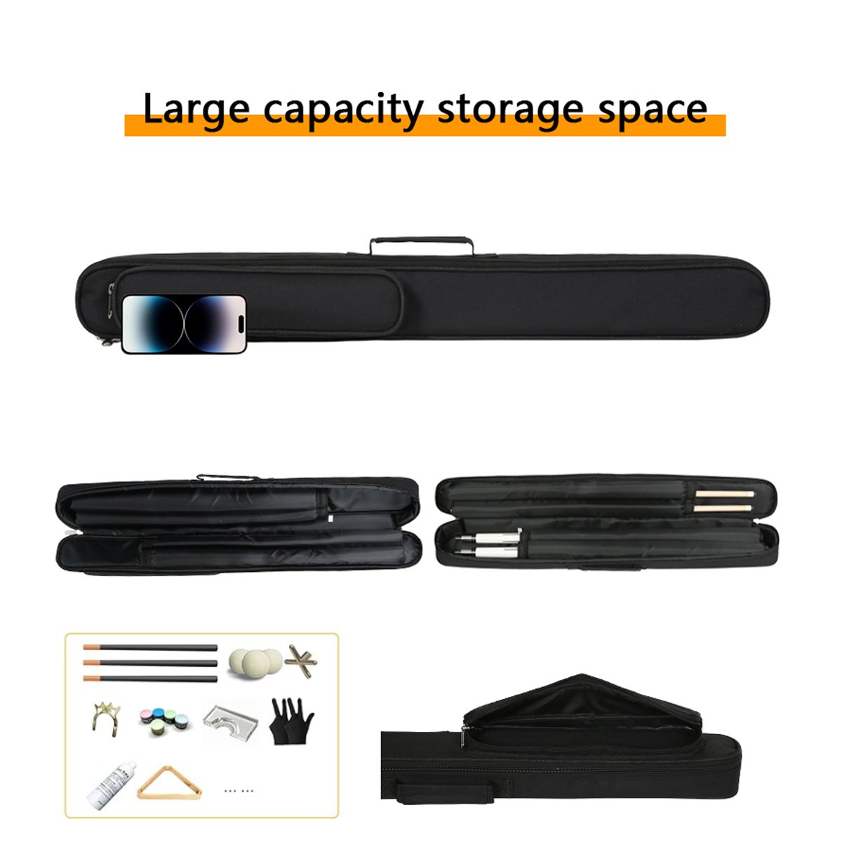 Pool Cue Case Biliard Cue Stick Case Bag Billiard Case Soft Billiard Pool Cue Stick Carrying Bag