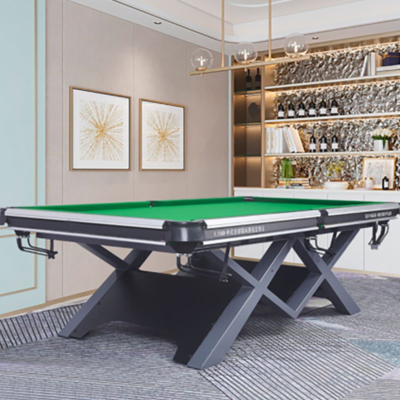 Chinese Style Black Eight Alloy Frame Adult Billiards Table Home Use & Commercial MDF Cushion Material for Pool Sport