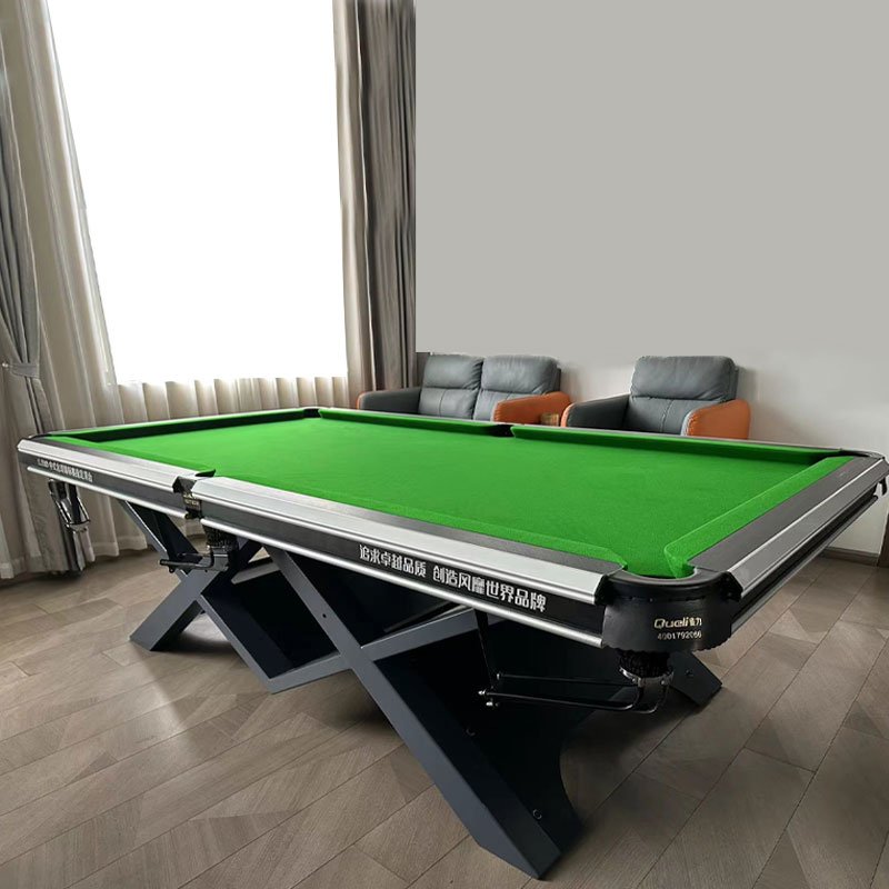 Chinese Style Black Eight Alloy Frame Adult Billiards Table Home Use & Commercial MDF Cushion Material for Pool Sport