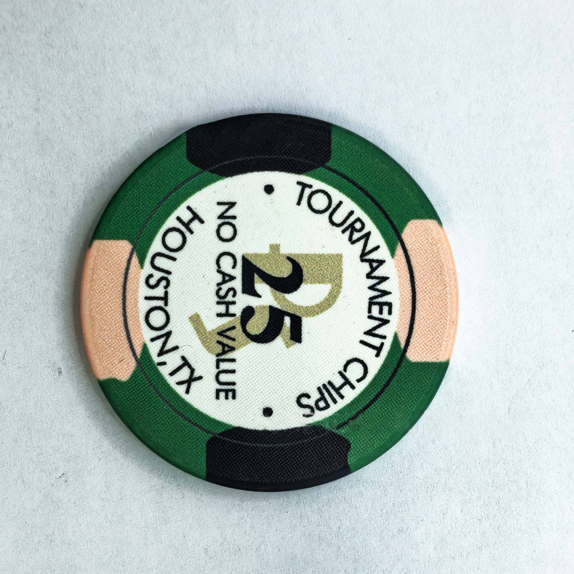 Custom Professional Casino European Round 39mm - 55mm Smooth Checked Surface Tournament Ceramic Poker Chip