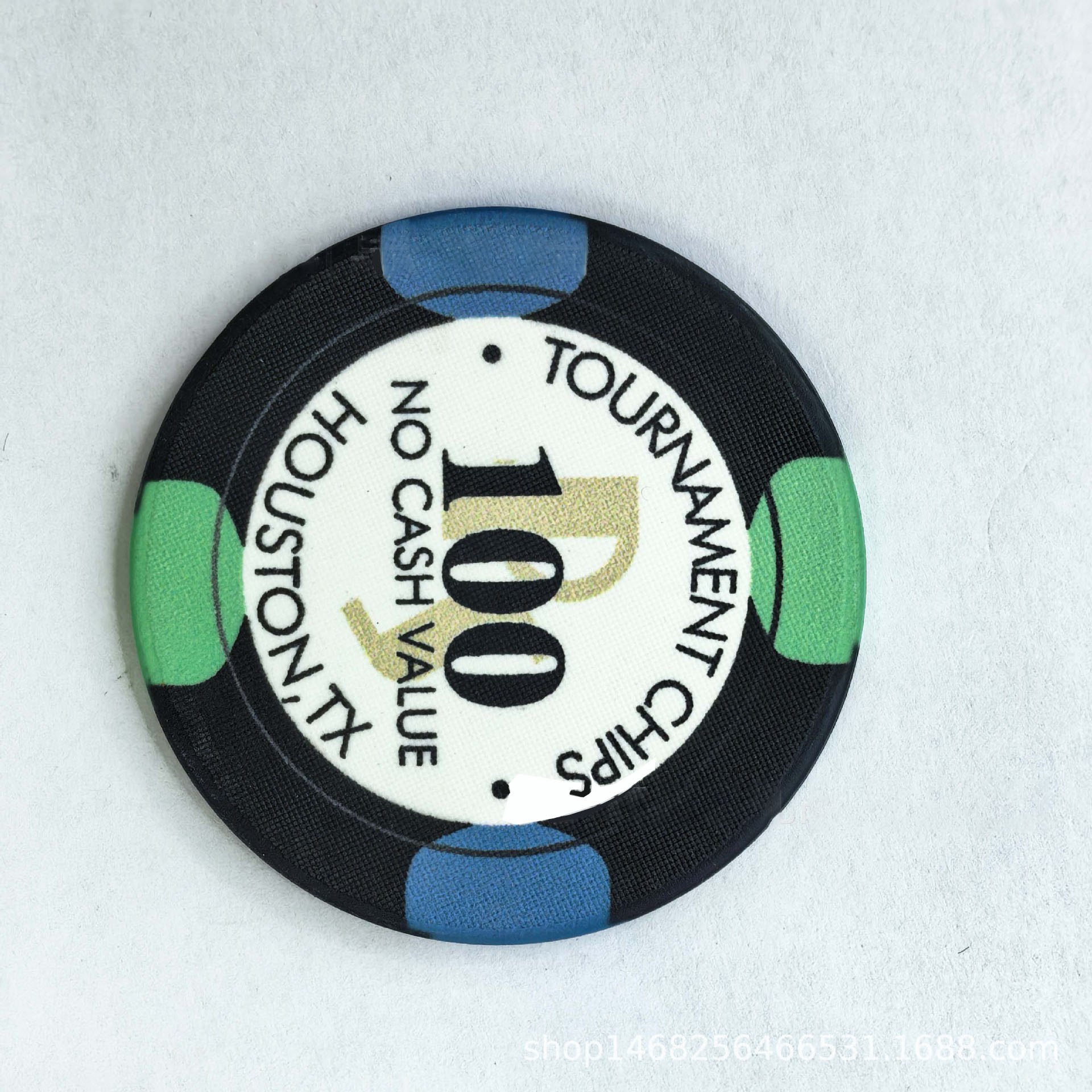 Custom Professional Casino European Round 39mm - 55mm Smooth Checked Surface Tournament Ceramic Poker Chip