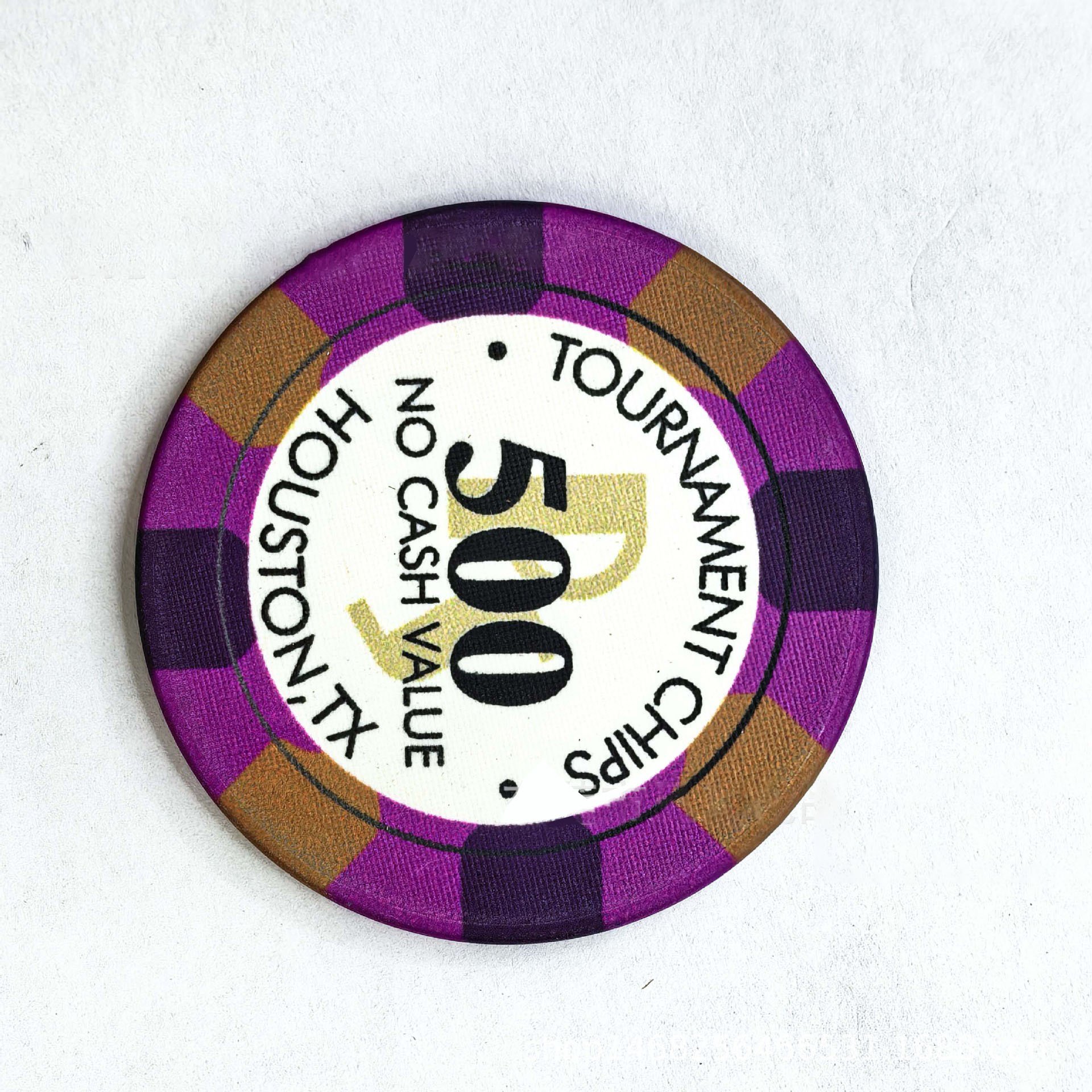 Custom Professional Casino European Round 39mm - 55mm Smooth Checked Surface Tournament Ceramic Poker Chip