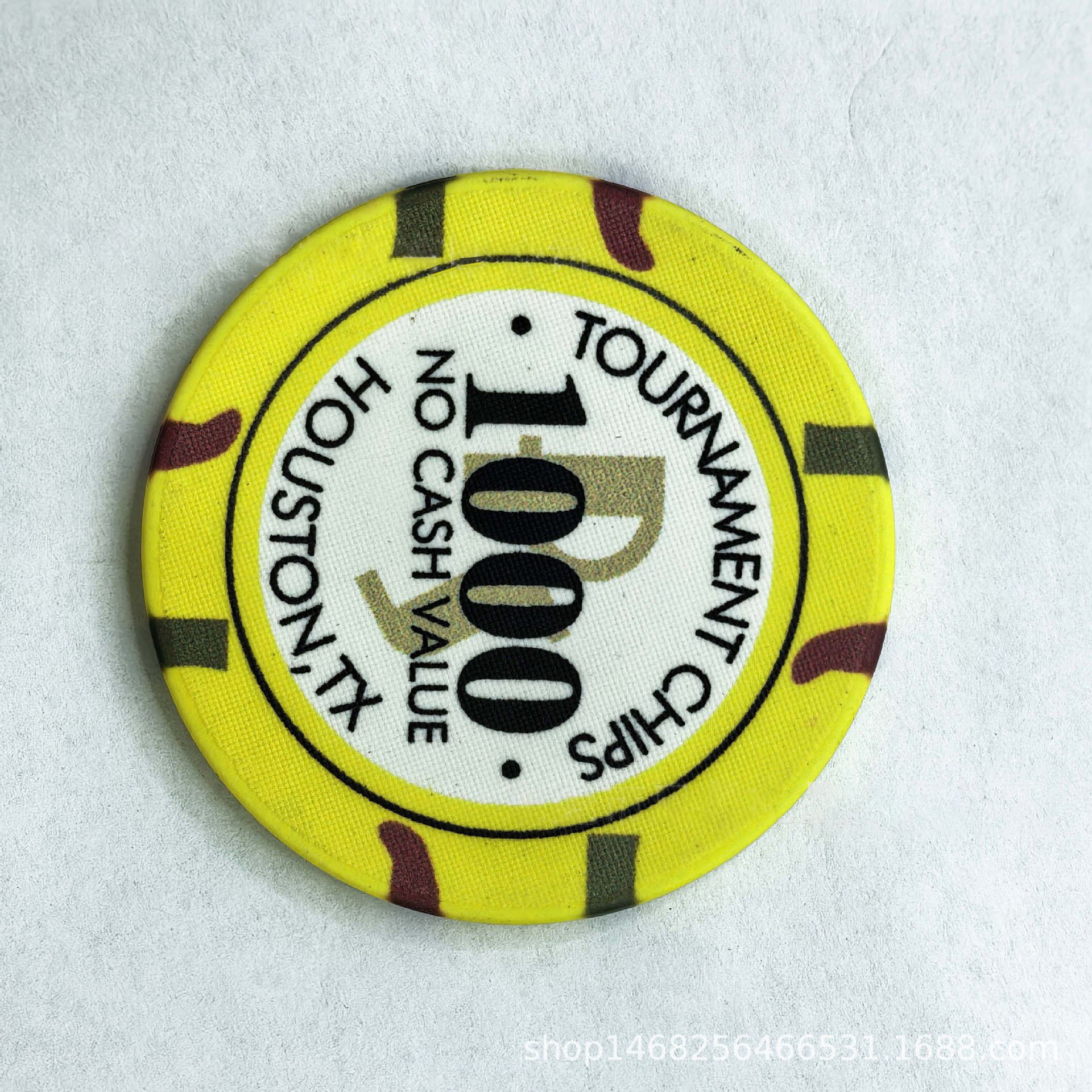 Custom Professional Casino European Round 39mm - 55mm Smooth Checked Surface Tournament Ceramic Poker Chip