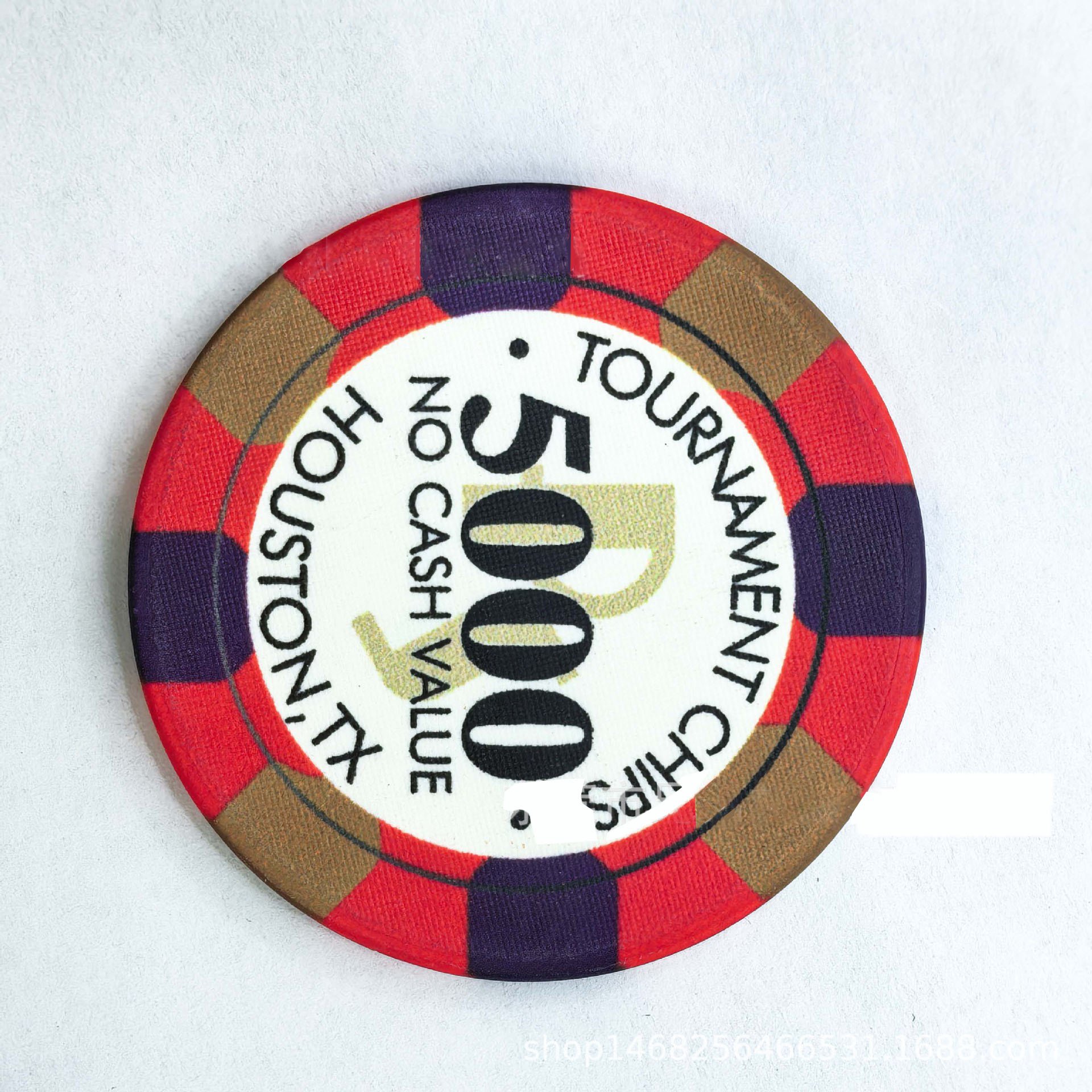 Custom Professional Casino European Round 39mm - 55mm Smooth Checked Surface Tournament Ceramic Poker Chip