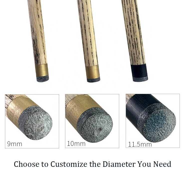 Konford Custom Logo Billiards Cue Aska Balabushka Havuz Longoni Ball Sack Rubber Butt Color Black OEM/ODM Snooker Pool Cue Stick