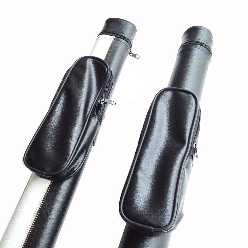 Billiard Cue 3/4 Cue Barrel Snooker Barrel English Black PU Leather Cue Bag