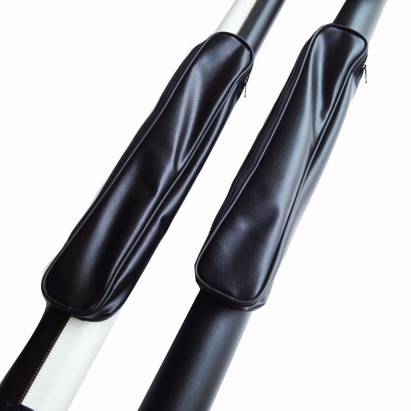 Billiard Cue 3/4 Cue Barrel Snooker Barrel English Black PU Leather Cue Bag