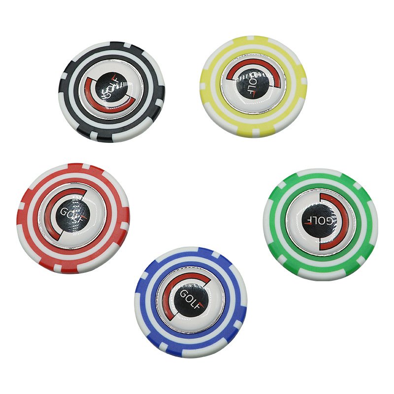 Custom 40mm ABS Golf Balls Chips Mark Locating Point Accessories Enthusiasts Gifts Blank Magnetic Poker Chip Golf Ball Marker